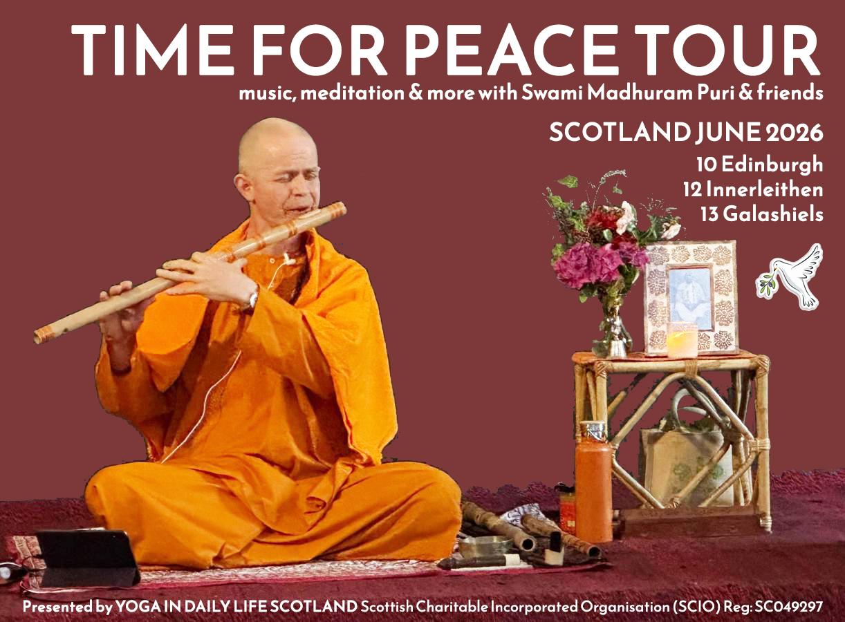 Swami Madhuram Scotland 2026 banner